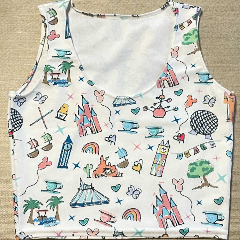 DISNEYLAND PARK Skater Skirt and Crop Top set XS - Picture 2 of 6